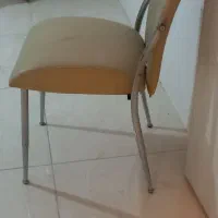 میزچوبی  و صندلی  مدرن فلز وچرم