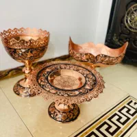 ست پذیرایی مسی الماس تراش دست