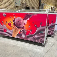 یخچال تک درب و فریزر کشویی بستنی بصورت کلی و جزئی