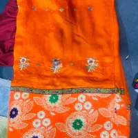 شلوار مشجر نارنجی قدیمی