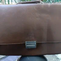 کیف (دوشی) چرمی، با محافظ لبتاپ