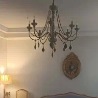 لوستر 8 شاخه روستیک رنگ سبز - سالم و نو نو