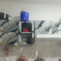 کابینت فلزی هود سینک واسه تیکه کابینت دولنگه