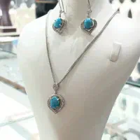 ست نقره فیروزه ایتالیا نو