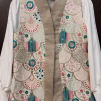 سارافون شلوار و شومیز ست سه تیکه