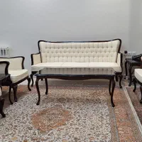 مبل اتریشی پارچه و چوب- بسیار تمیز|مبلمان خانگی و میز عسلی|تهران, مدائن|دیوار