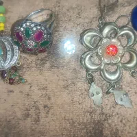 انگشتر نقره وپلاک با سنگهای طبیعی زمرد یاقوت الماس|جواهرات|اصفهان, حصه جنوبی|دیوار