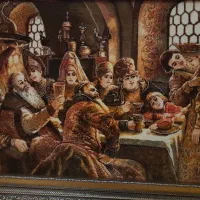 تابلو فرش دستباف تبریز عروسی ناپلئون با۱۴ چهره|تابلو فرش|تهران, فلسطین (میدان انقلاب)|دیوار