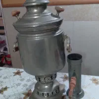 سماورعتیقه برنجی زغالی  قدیمی|کلکسیون اشیاء عتیقه|اصفهان, جلالیه|دیوار