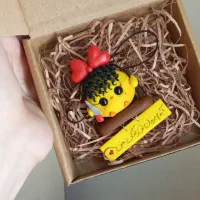 آویز ماشین طرح جوجه با متن دلخواه