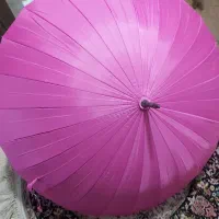 چتر عصایی دخترانه و زنانه صورتی