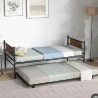 تختخواب دوطبقه۲دو طبقه(میزبان مهمان)دونفره فلزوچوب|تخت و سرویس خواب|مشهد, حسین‌آباد|دیوار