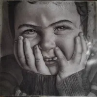 تابلو کودک سیاهقلم|تابلو، نقاشی، عکس|تهران, افسریه جنوبی|دیوار
