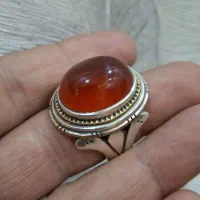 انگشتر کلکسیونی نقره عقیق یمنی