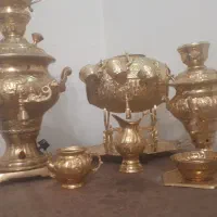 ست سماور  برقی آبکاری طلا قدیمی|صنایع دستی و سایر لوازم تزئینی|تهران, پونک|دیوار