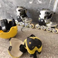 کفش اسکیت با تجهیزات کامل|دوچرخه، اسکیت، اسکوتر|قم, پردیسان|دیوار