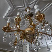 لوستر برنج ۱۵شاخه|لوستر و چراغ آویز|ری, تقی آباد|دیوار