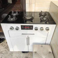 اجاق گاز صفحه ای MDF درجه یک و نقره ای آهنی