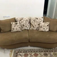 مبل هشت نفره با جلو مبلی همراه نهارخوری شش نفره