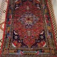 فرش دست بافت قدیمی عتیقه دو عدد یکی در حد نو