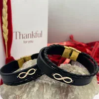 طلا کادویی(گالری دیبا نمایندگی دکتر طلا)دستبند چرم