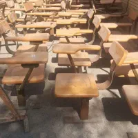 صندلی های چوبی دسته‌دار چهارتایی و دو تایی و ..
