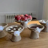 هفت سین قیطانی و ست نظم دهنده مکرومه ای