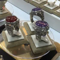 انگشتر نقره کلکسیونی سوپر رولکسی عقیق سوسنی یمنی