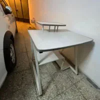 میز کامپیوتر با پایه قهوه ای رنگ|میز تحریر و کامپیوتر|اراک, |دیوار