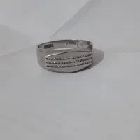 حلقه پلاتین مردانه ( نگین برلیان)