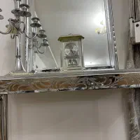 آینه شمعدان نقره ای برنز|بوفه، ویترین، کنسول|مشهد, سرافرازان|دیوار