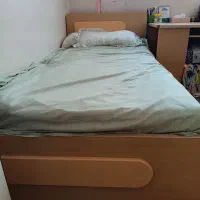 تخت چوبی یک نفره به همراه تشک رویا