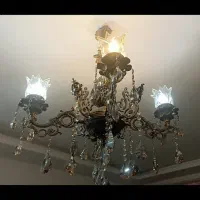 دوعدد لوستر چهار شاخه قدیمی خوش نقشه خوش طرح|لوستر و چراغ آویز|مشهد, خواجه ربیع|دیوار