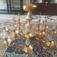 لوستر ۱۶ شاخه طلایی رنگ
