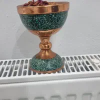 گلدان های مسی میناکاری و شیرینی خوری خاتم کار|صنایع دستی و سایر لوازم تزئینی|نور, |دیوار