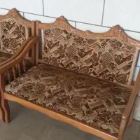 مبل  ۸نفره  چوب گردو|مبلمان خانگی و میز عسلی|بروجرد, |دیوار