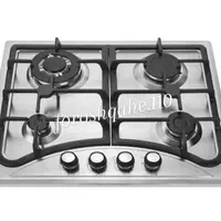 اجاق گاز رومیزی توکار صفحه ای استیل ضخیم ۴شعله