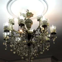 لوستر تمام برنج ۸شاخه ۱۶ شعله|لوستر و چراغ آویز|مشکیندشت, |دیوار