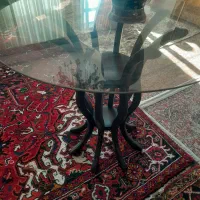 میز گرد طرح قارچ شیشه ای میز مستطیل  طرح چوب