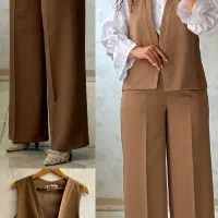 ست جلیقه و شلوار موکا