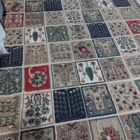 فرش 9 متری کرم قهوه ای