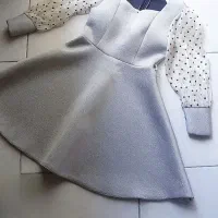 لباس مجلسی لمه نقره ای رنگ