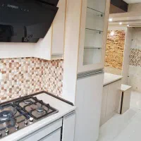 کابینت MDF آبچکان و هود در حدنو با صفحه آلمانی|آبچکان و نظمدهنده ظروف|اندیشه, اندیشه فاز ۴|دیوار