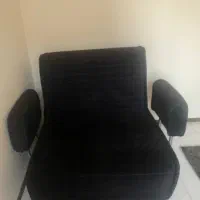 مبل تخت خواب شو مشکی یک نفره|تخت و سرویس خواب|پردیس, فاز ۱۱|دیوار