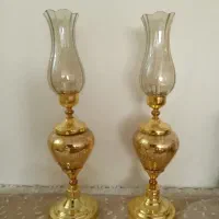 یک جفت شمعدان طلایی