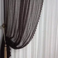 پرده با والان .میل پرده و گیره و ... کامل سالم