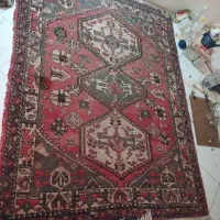 یک جفت فرش قدیمی دست بافت درباری|فرش|اصفهان, قلعه جوم|دیوار