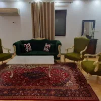 مبل ۷ نفره استیل شیک و خاص با میزجلوی سنگ
