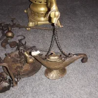 سماور زغالی و دوتا ترازو|کلکسیون اشیاء عتیقه|الوند, |دیوار