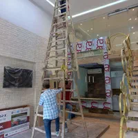 اجاره نردبان چوبی دوطرفه و تخته زیرپا